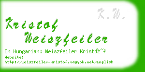 kristof weiszfeiler business card